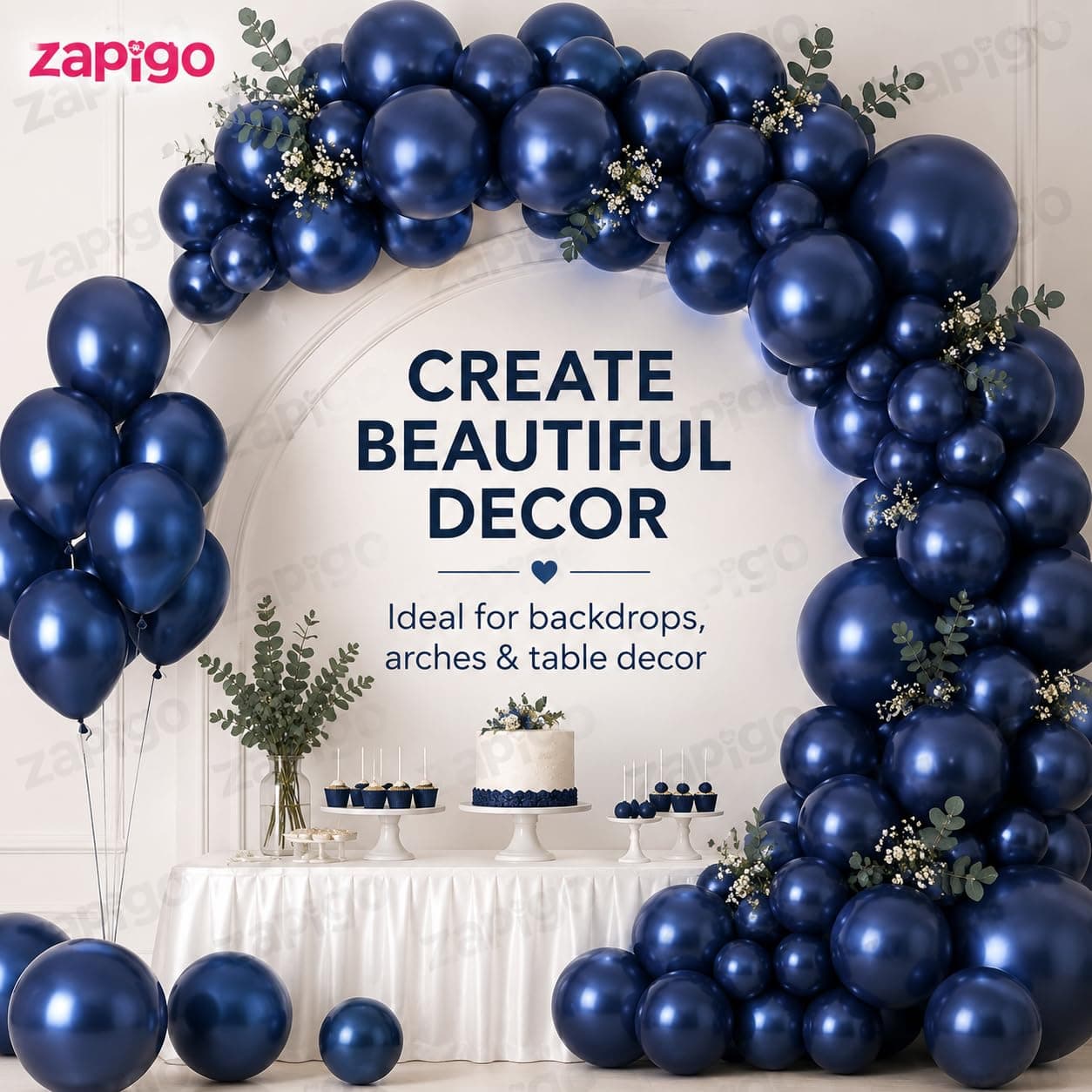 Balloonistics 25-Pack Dark Blue Latex Balloons – Solid Colour Balloons for Boys Birthday, Graduation, Ocean Theme & Party Decoration thumbnail 6