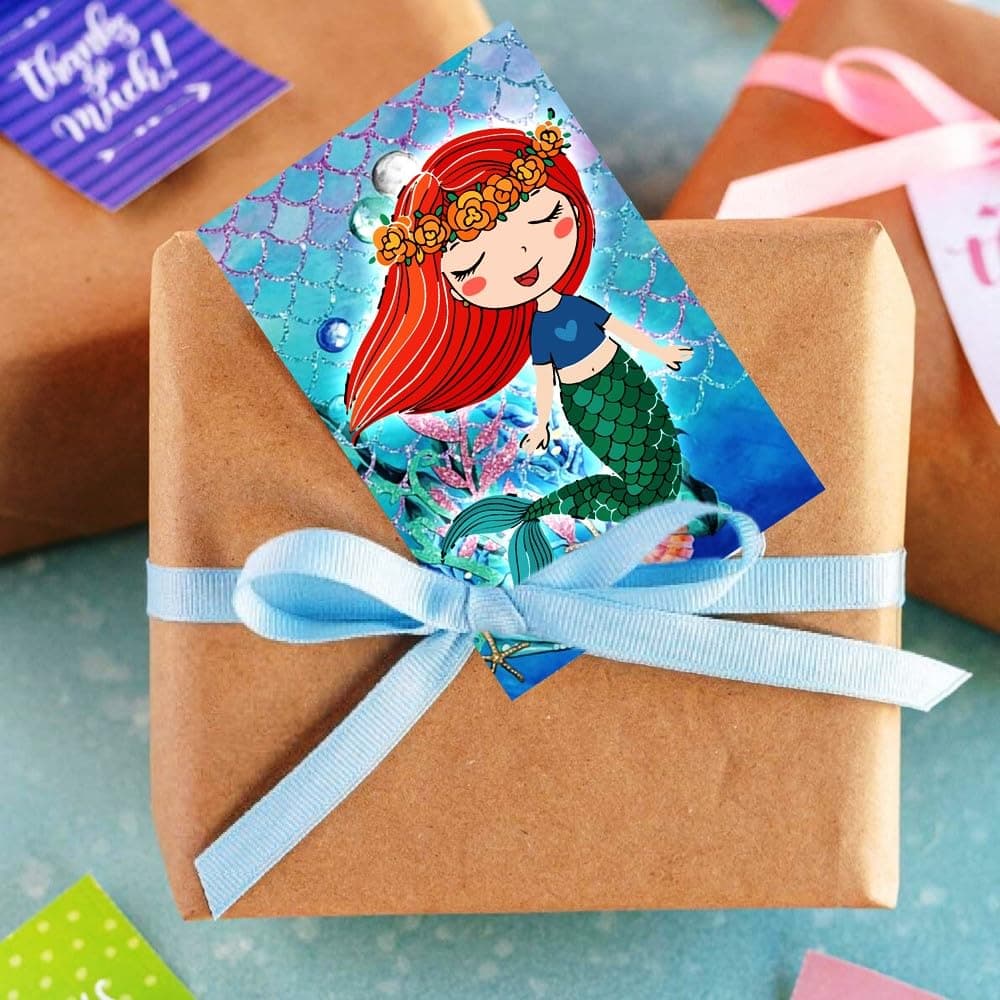 Balloonistics Underwater Mermaid Birthday Invitation Cards with Envelopes – Kids Birthday Party Invites for Boys & Girls Mermaid Theme Party – Pack of 10 thumbnail 3