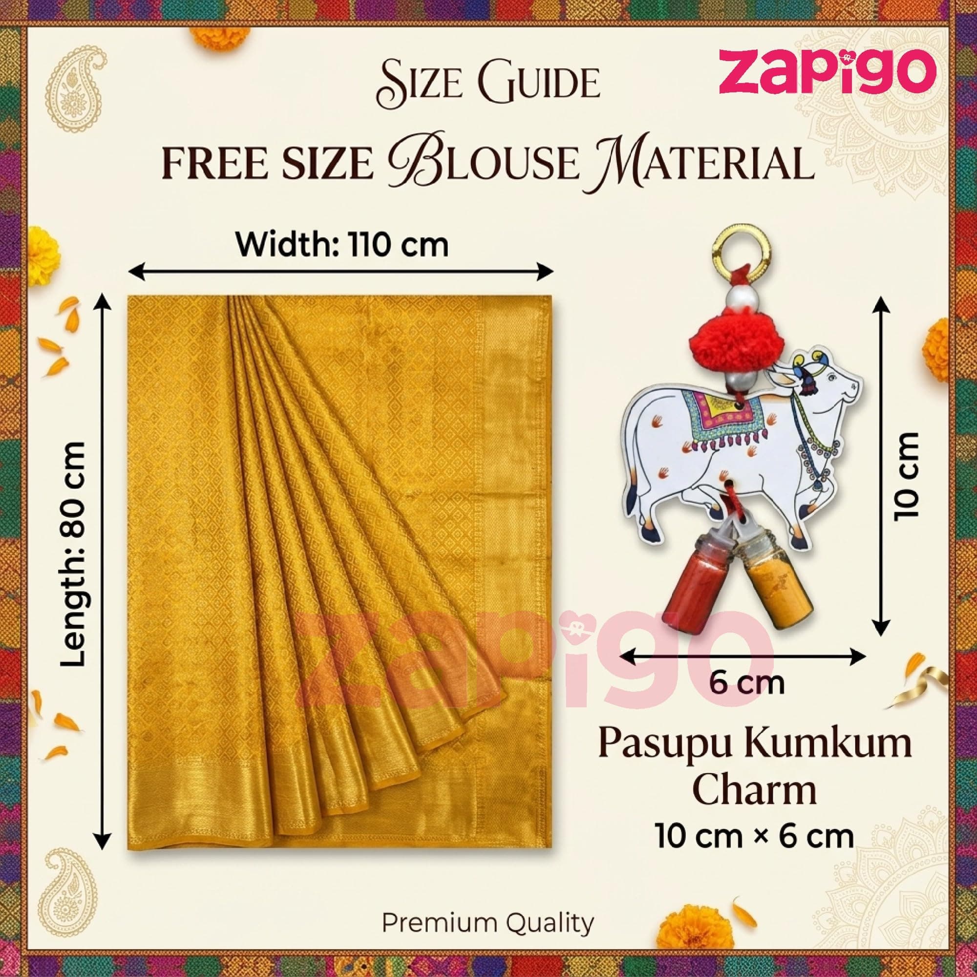 Habba Blouse Piece with Cow Design Silver Kumkum Set, Pasupu Kumkum Dome Glass Bottle, Traditional Haldi Kumkum Return Gift for Diwali, Navratri, Wedding, Pooja, Housewarming & Festivals - Pack of 10 thumbnail 7