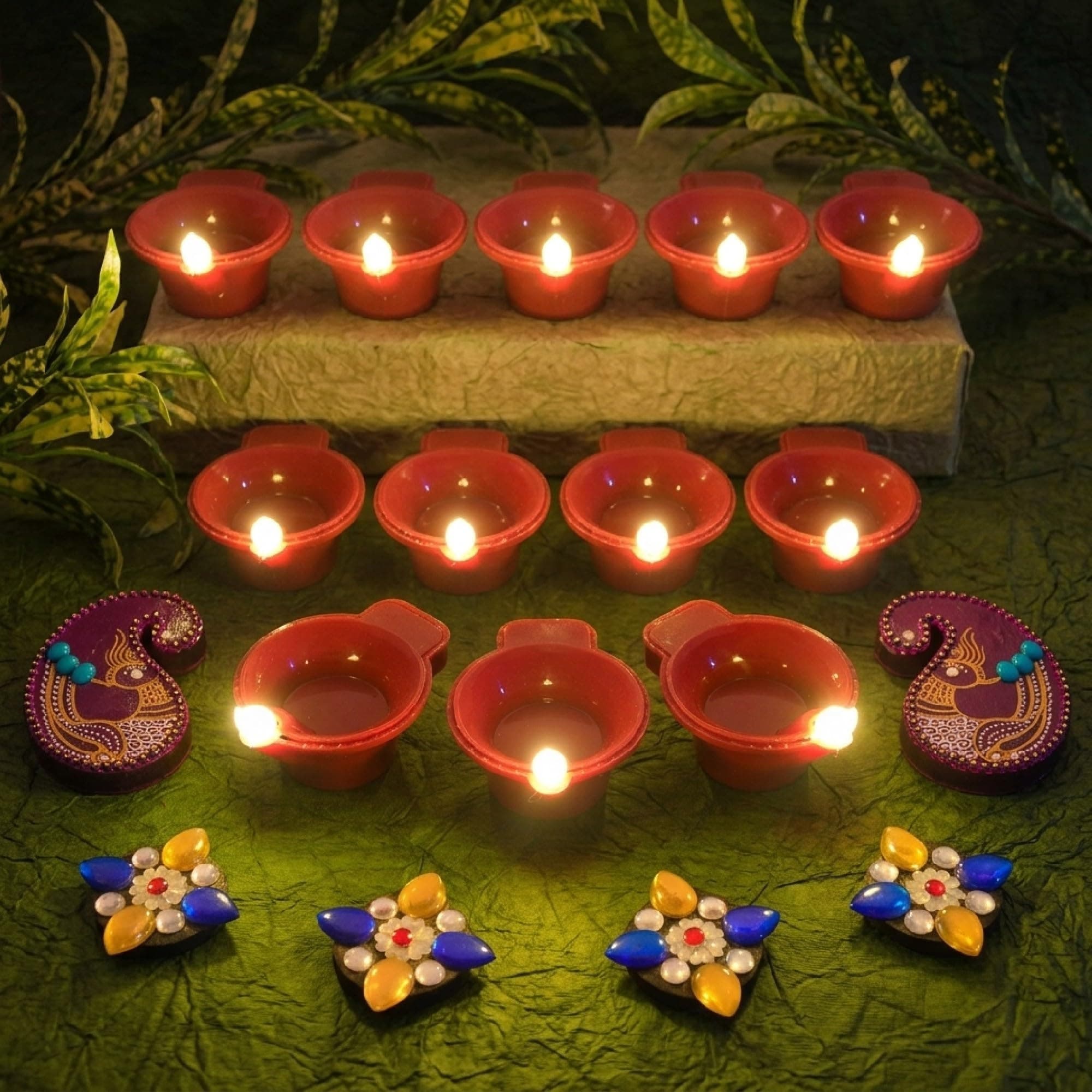 Habba Diwali LED Diya Lights (LED Diya Pack of 6) thumbnail 1
