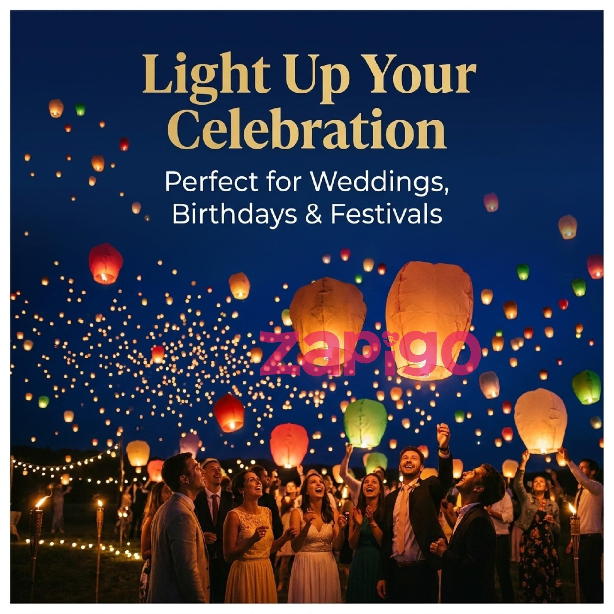 Balloonistics Sky Lantern Pack of 1 | Biodegradable Flying Paper Lantern for Weddings, Birthday Parties, Diwali, New Year & Celebration Decor | Easy Release Wish Lantern thumbnail 3