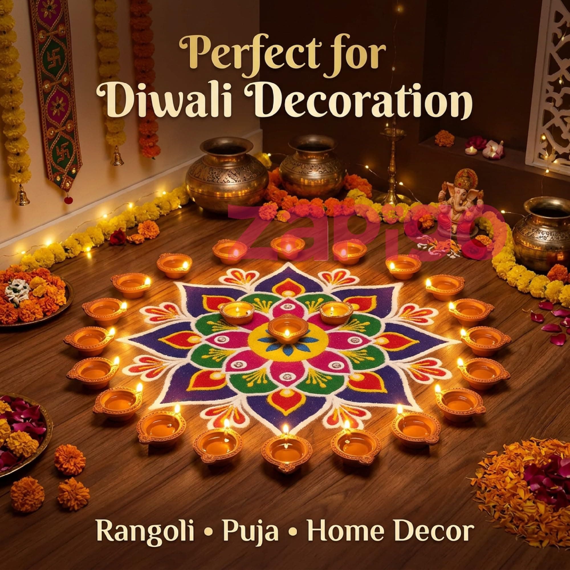 Habba Diwali LED Diya Lights (Water LED Diya Pack of 24) thumbnail 4
