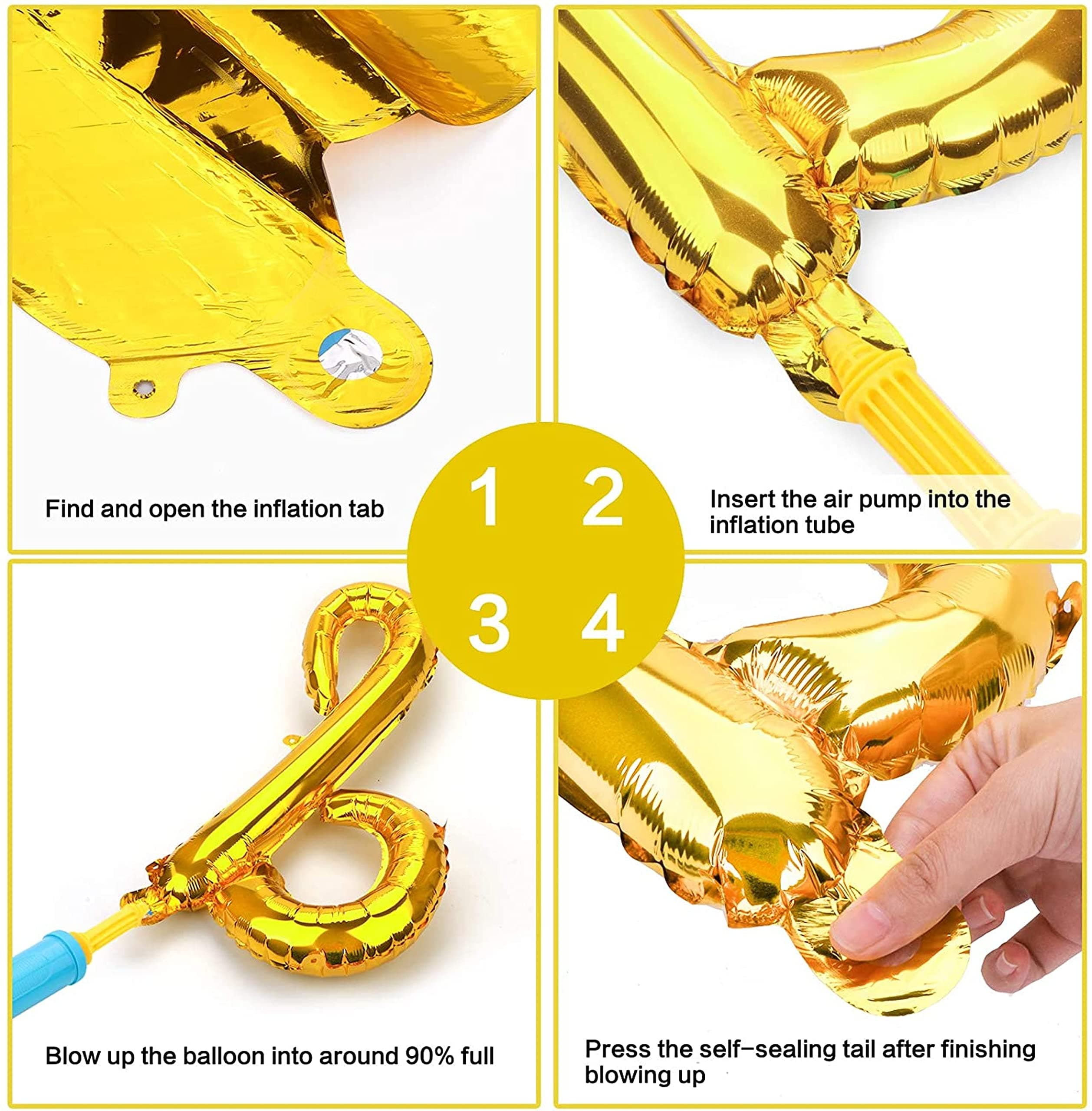 Balloonistics Gold Foil Number 66 Balloon – 16 Inch Golden Foil Number for Custom Age, Year & Phrase Party Decoration (Number 66) thumbnail 8