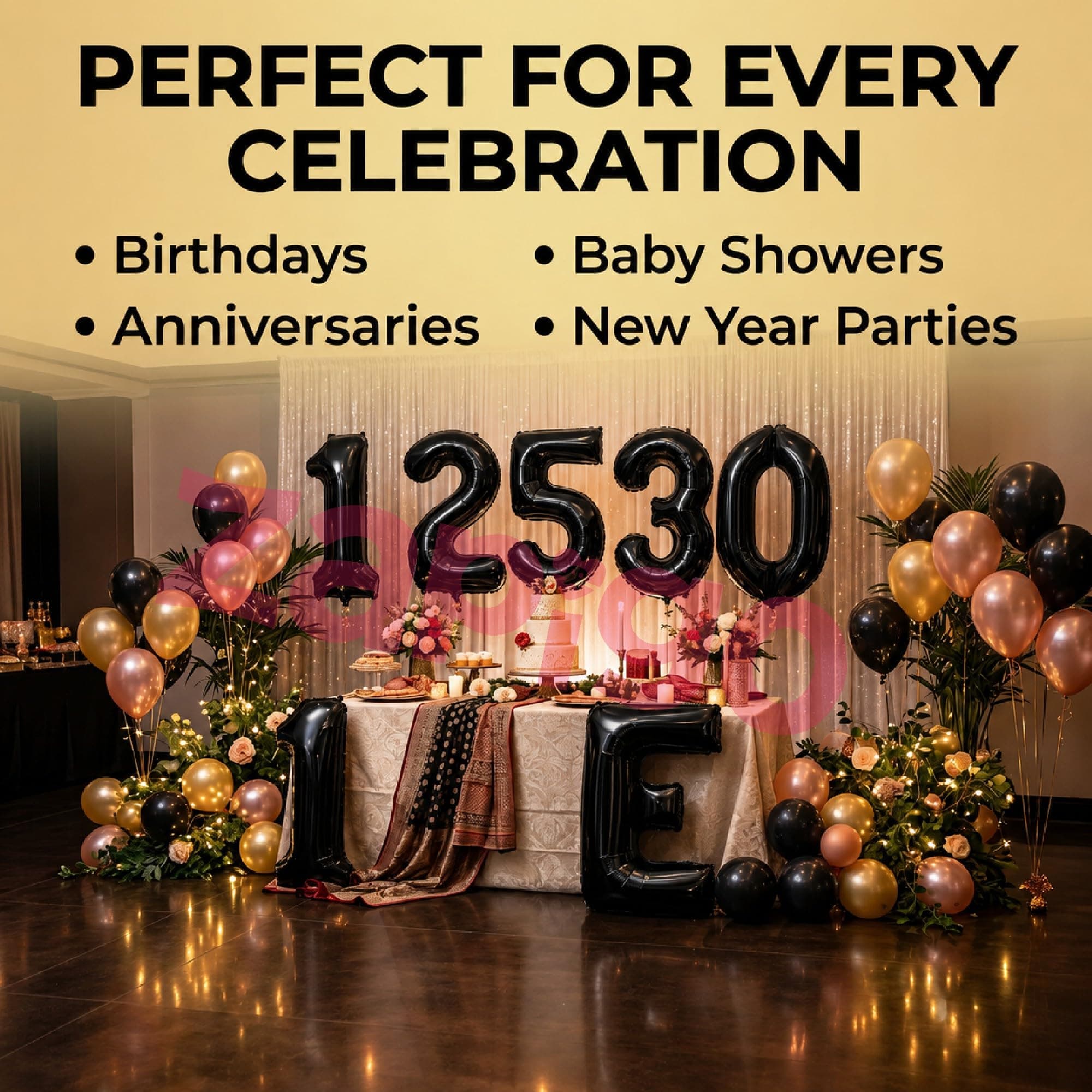 Balloonistics Black Number 6 Foil Balloon – 40-Inch Large Jumbo Number Balloon for 6th Birthday, 60th Anniversary & Party Decorations (Black, Number 6) thumbnail 5
