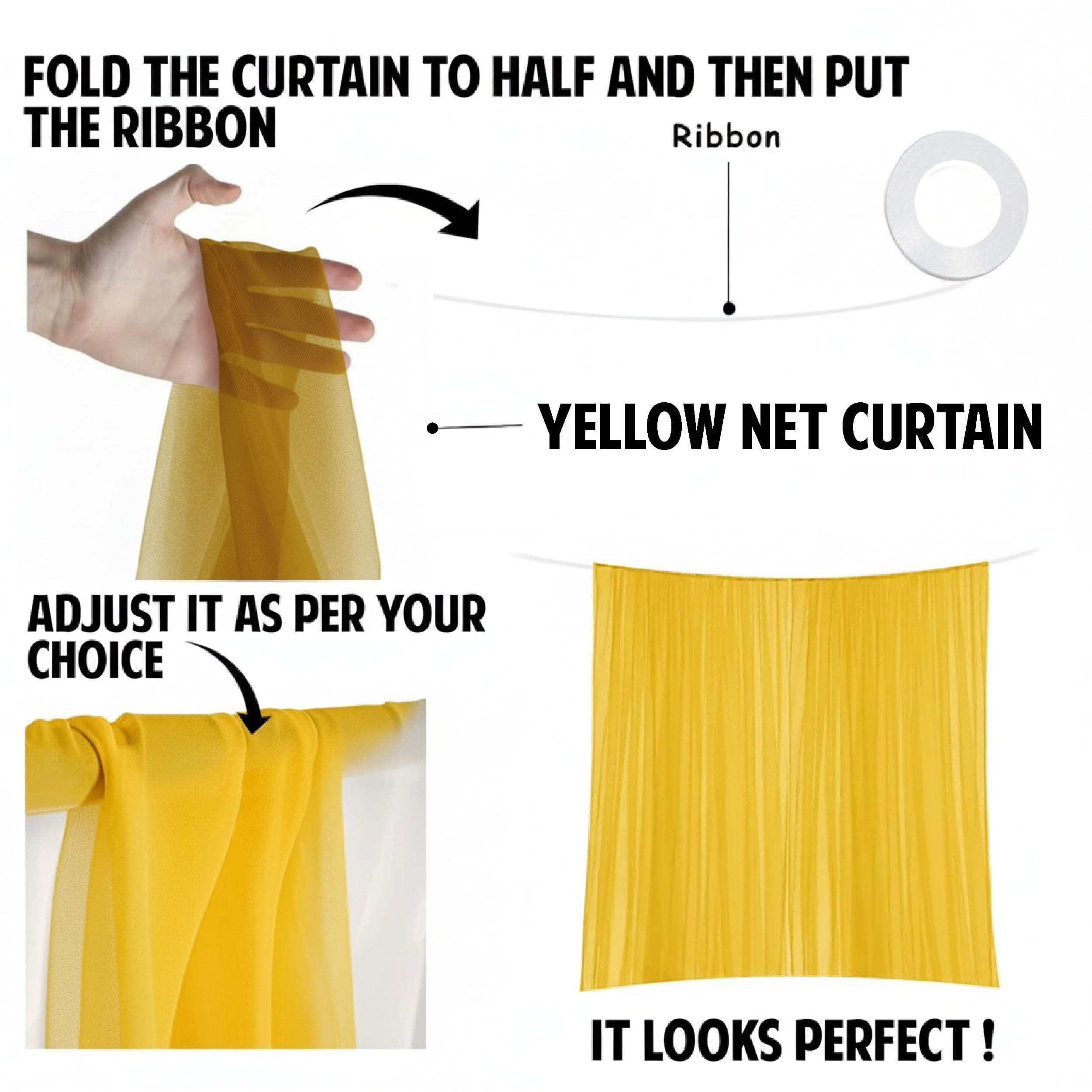 Balloonistics 13 Pcs Haldi & Mehendi Decoration Kit – Vibrant Yellow Backdrop Curtains with Marigold Garlands, Money Plant Vines & Easy Install Hooks – DIY Home Celebration Set thumbnail 6