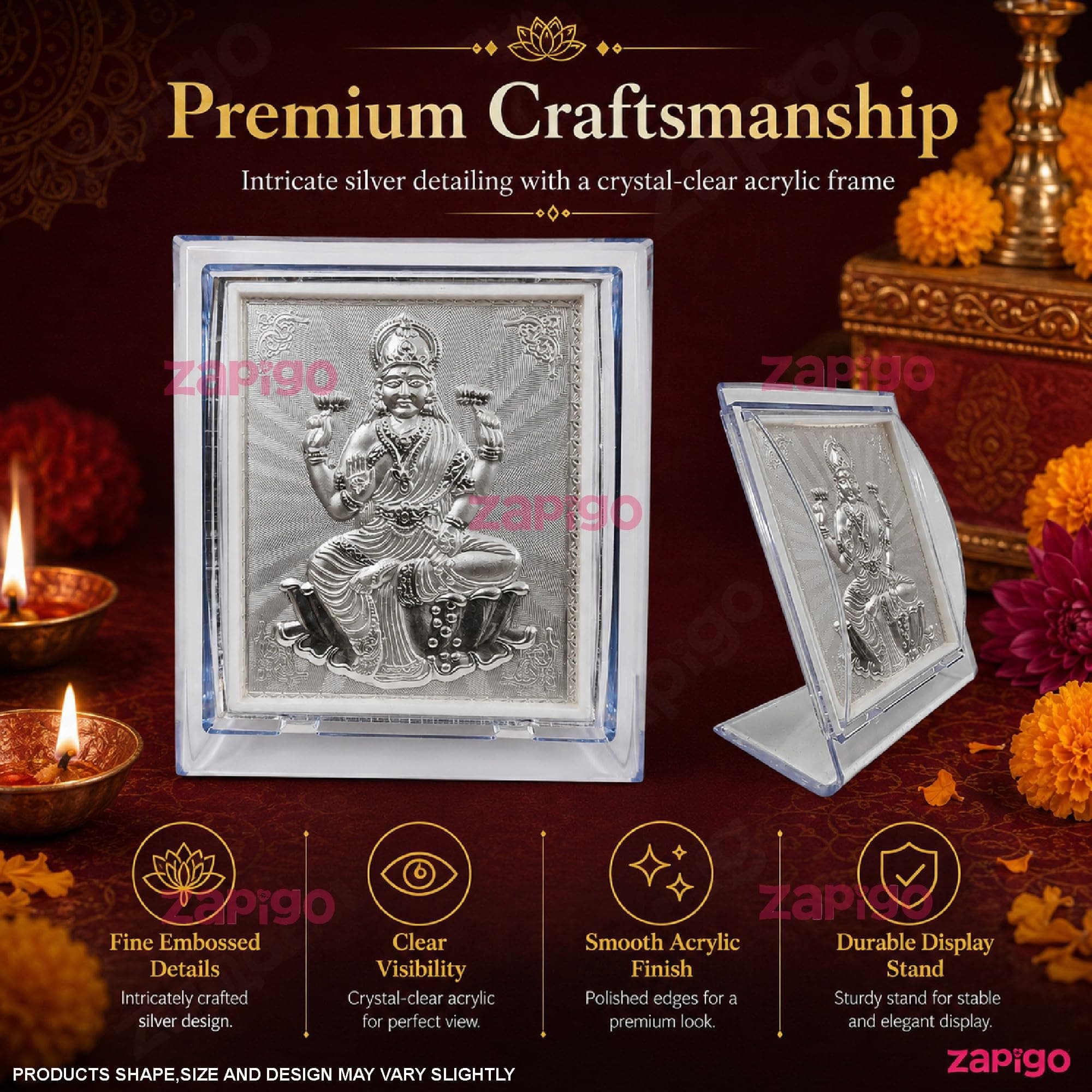 Habba Lakshmi Frame 999 Silver Pooja Return Gift for Women, Traditional Tambulam Hamper for Varalakshmi Vratham, Deepavali, Weddings, Navratri, Griha Pravesh, Baby Showers, Pack of 10 thumbnail 7