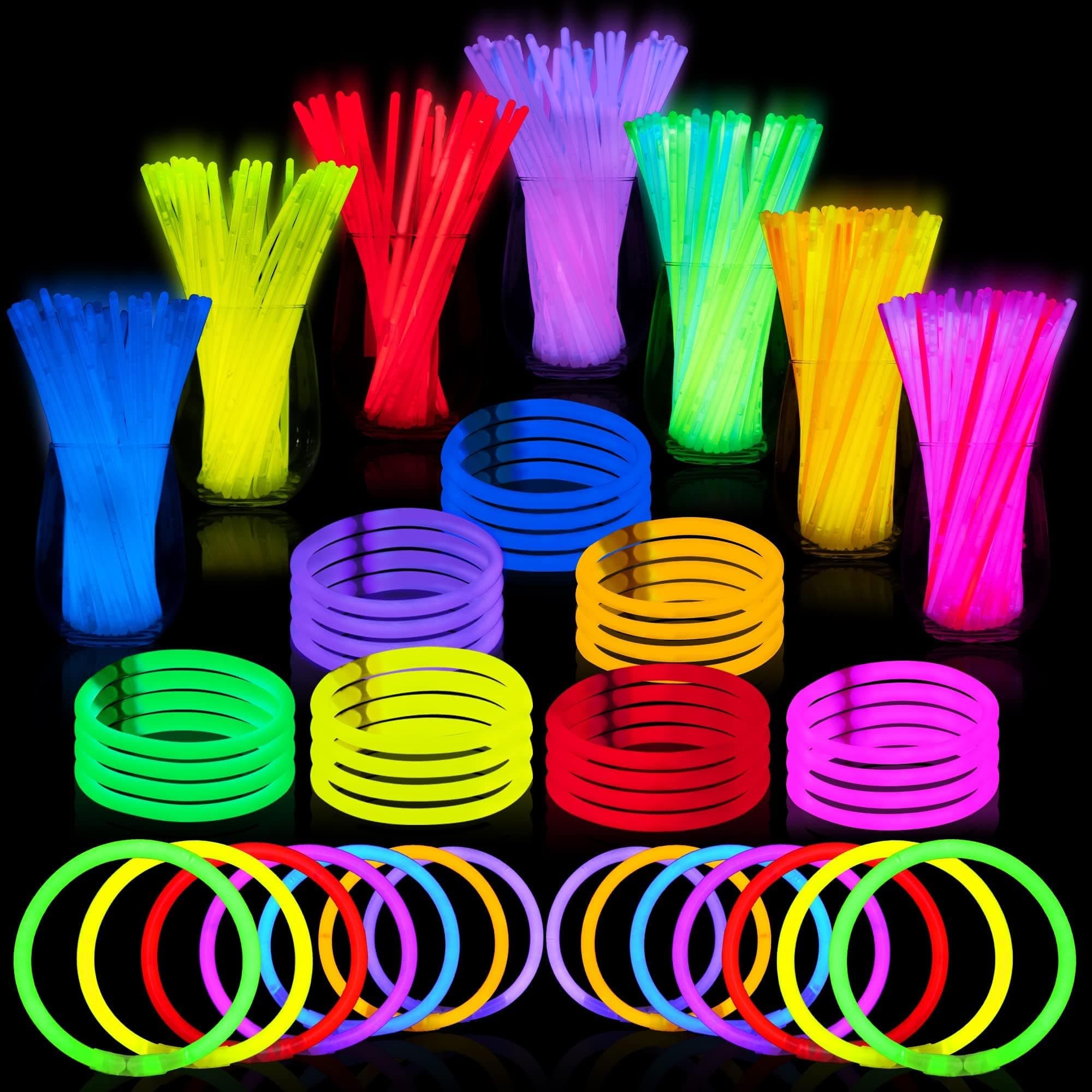 Balloonistics Glow Stick Bracelets – Pack of 100 Neon Party Bands for Birthdays, Cosplay & Festival Decorations thumbnail 1