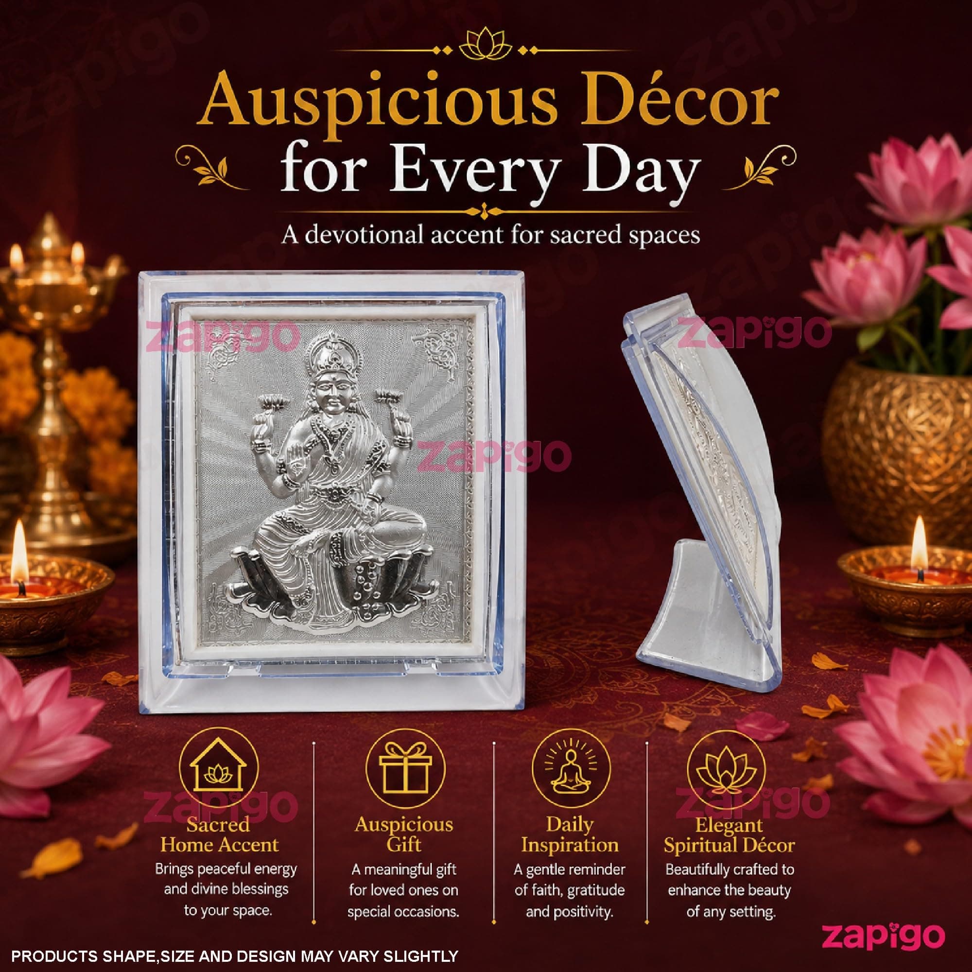 Habba Lakshmi Frame 999 Silver Pooja Return Gift for Women, Traditional Tambulam Hamper for Varalakshmi Vratham, Deepavali, Weddings, Navratri, Griha Pravesh, Baby Showers, Pack of 10 thumbnail 6