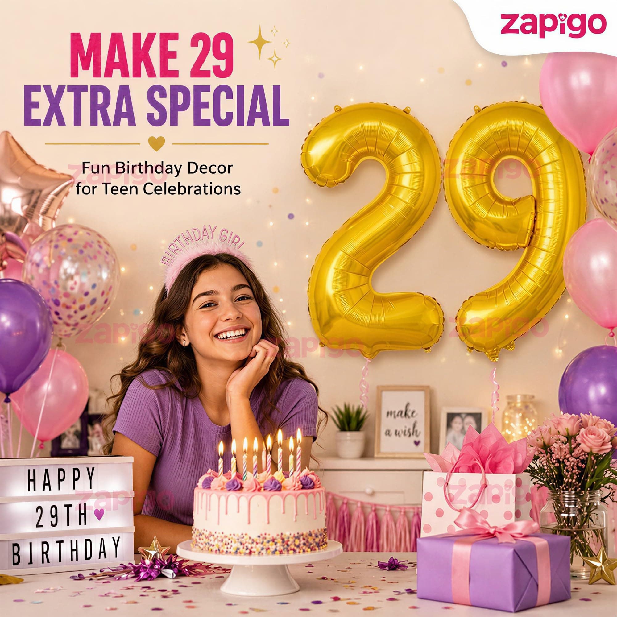 Balloonistics Number 29 Gold Foil Balloon – 17-Inch Metallic Gold “29” Balloon for 29th Birthday & Last Year of Twenties Party Decorations (Gold, Pack of 2) thumbnail 5