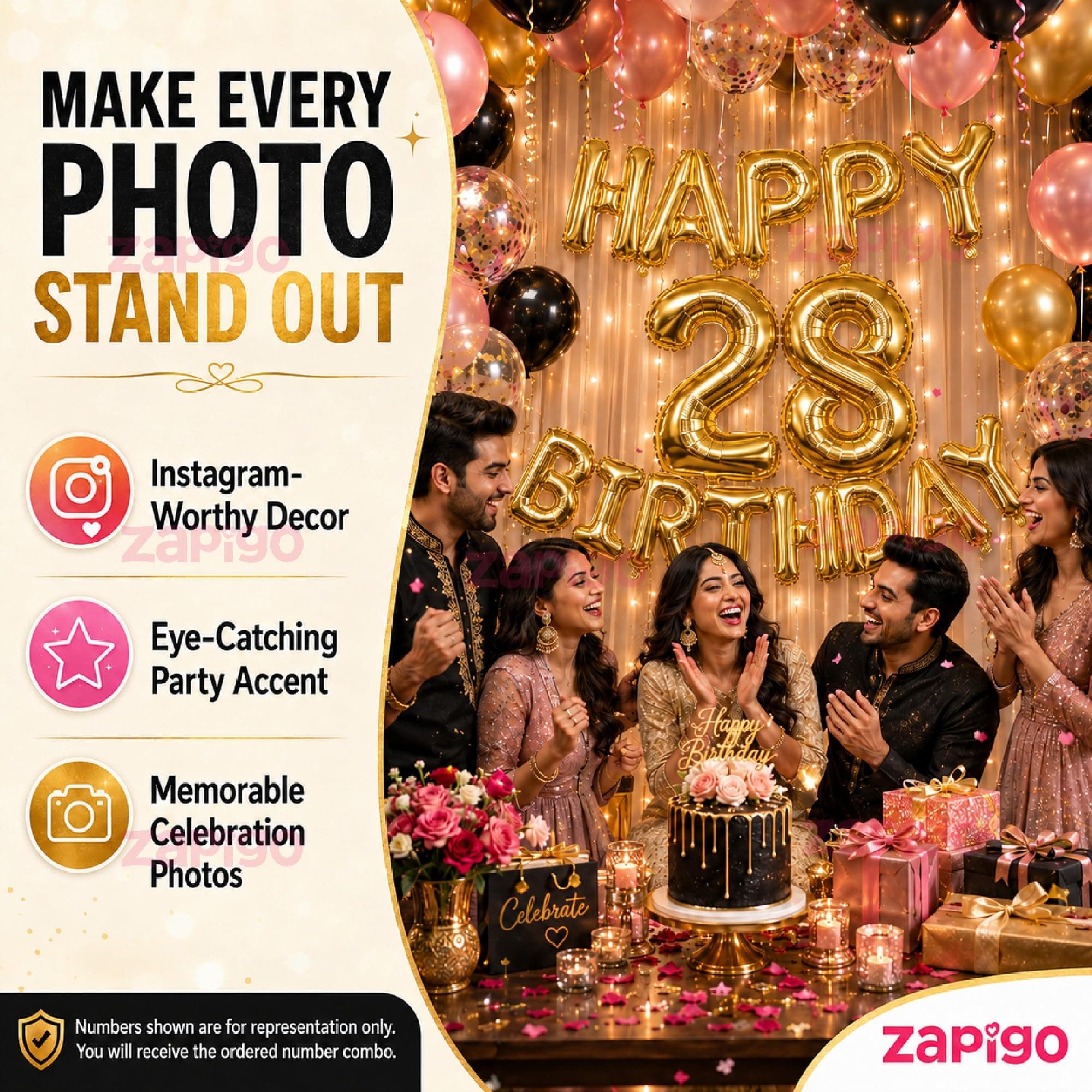 Balloonistics Gold 40-Inch Foil Number 3 Balloon - Helium or Air Fill for 3rd Birthday, Anniversary, New Year Party Decoration, Photo Booth Backdrop, Cake Table Decor thumbnail 8