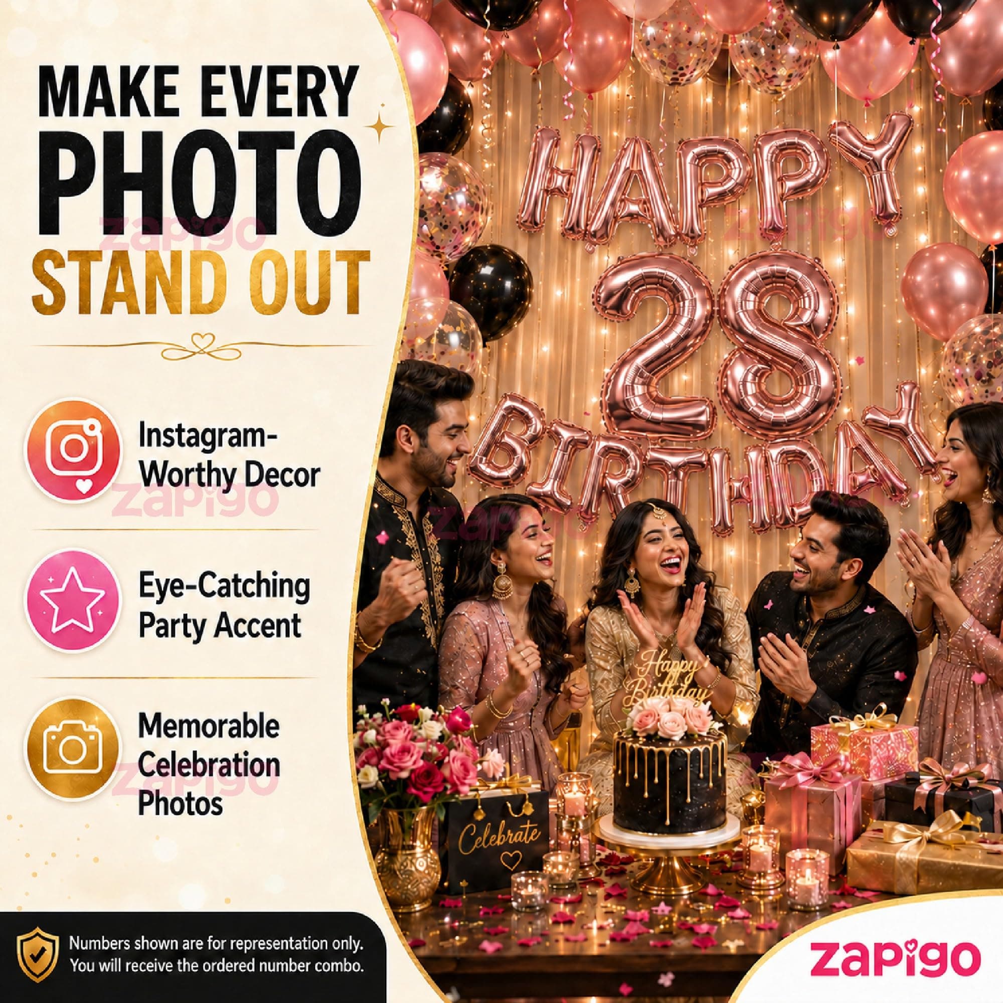 Balloonistics Rose Gold 40-Inch Foil Number 2 Balloon - Helium or Air Fill for 2nd Birthday, Anniversary, Retirement Party Decoration, Photo Booth Backdrop, Cake Table Decor thumbnail 4