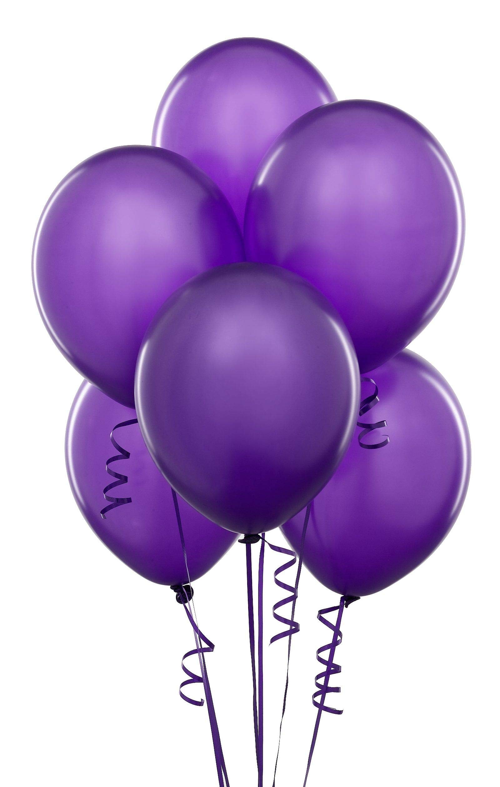Balloonistics 10 Inch HD Metallic Shiny Balloons for Birthday Decoration, Decoration for Weddings, Engagement, Baby Shower, 1st Birthday, Anniversary, Birthday Party (Pack Of 50) (Purple)