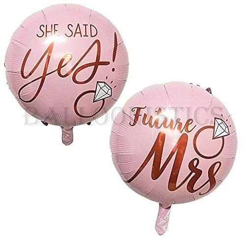 Balloonistics Engagement Latex Balloon – Multicolour Novelty Balloon for Engagement & Proposal Celebrations