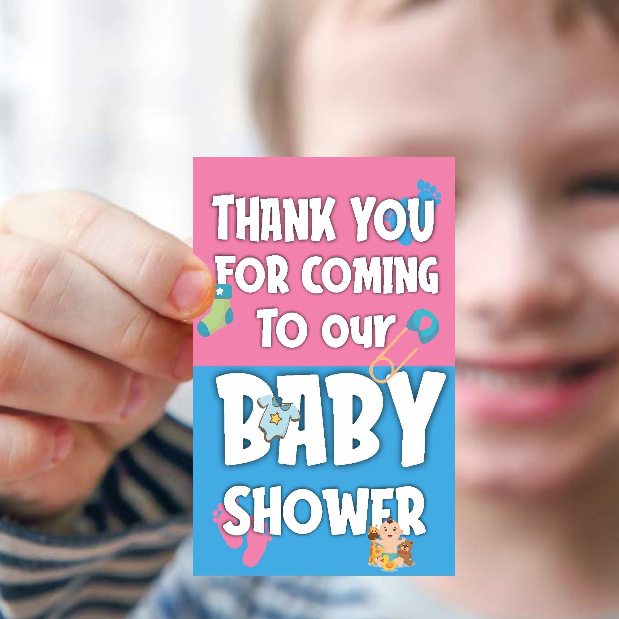 Balloonistics Baby Shower Thank You Cards - Pack of 20 Premium Matte Note Cards with Elegant Pastel Accents - ,Floral, or Nursery Theme Stationery. (Thank you Cards - Pack of 20)