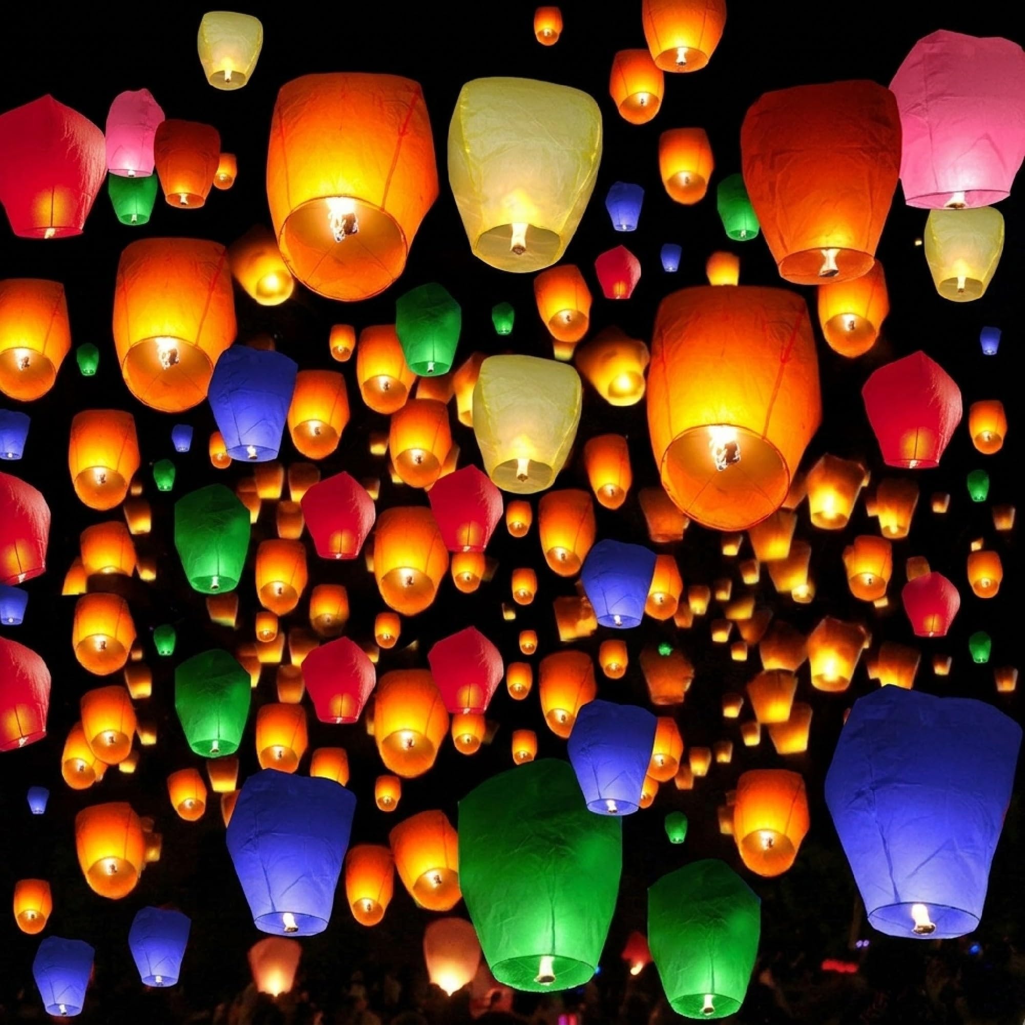 Balloonistics Sky Lantern Pack of 1 | Biodegradable Flying Paper Lantern for Weddings, Birthday Parties, Diwali, New Year & Celebration Decor | Easy Release Wish Lantern